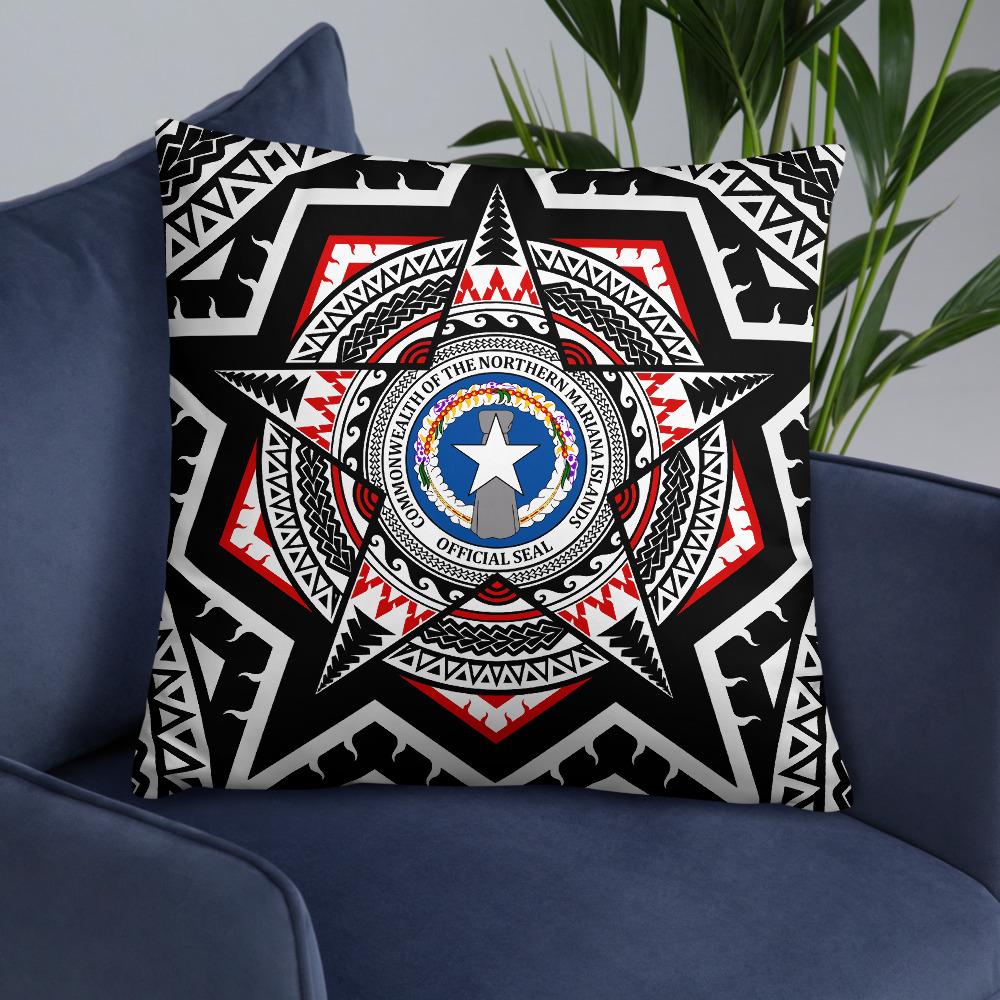 Northern Mariana Islands Pillow - Mandala Star Patterns - Polynesian Pride