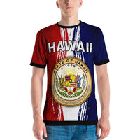 Personalized Hawaii Polynesian Seal Of Hawaii Mens T Shirt Oliver Style - Polynesian Pride