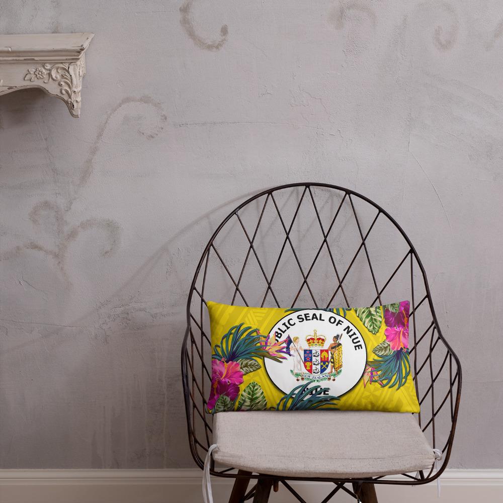 Niue Polynesian Pillow - Hibiscus Surround - Polynesian Pride