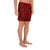 Polynesian Maori Lauhala Red Men's Athletic Long Shorts - Polynesian Pride