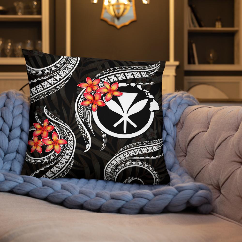 Polynesian Hawaii Pillow - White Plumeria - Polynesian Pride