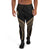 Tonga Polynesian Sweatpant - Gold Tribal Wave Unisex Black - Polynesian Pride