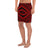 Polynesian Tatau Red Men's Athletic Long Shorts - Polynesian Pride