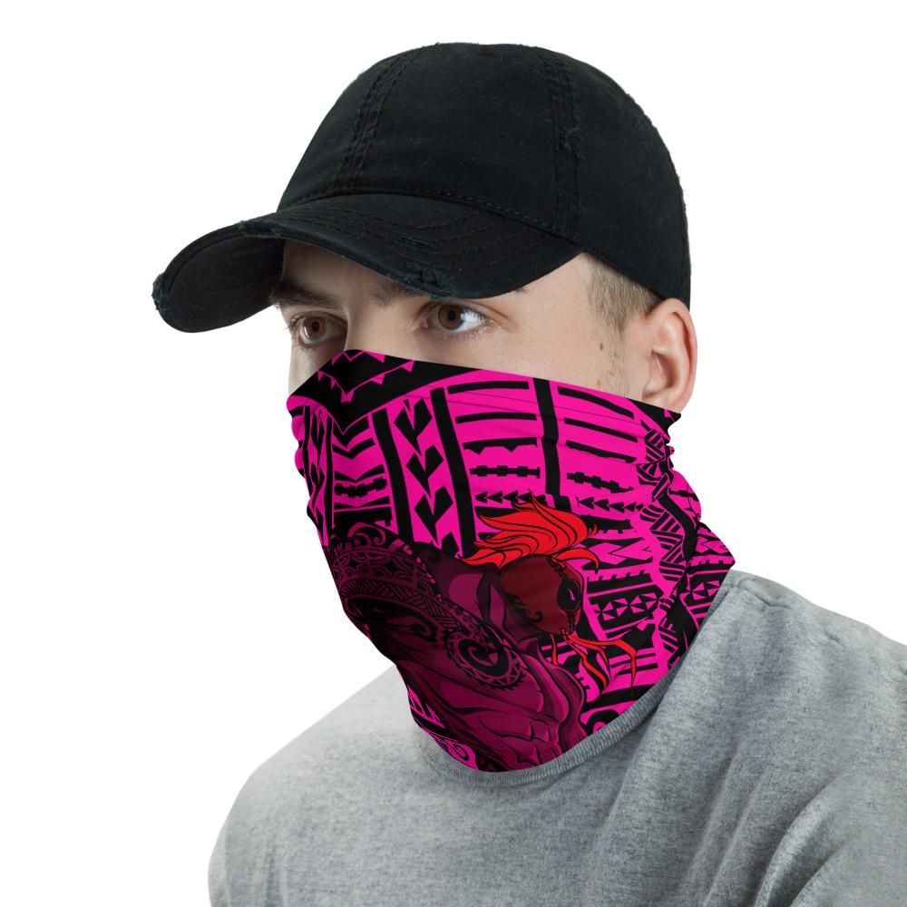 Hawaiian Bandana Polynesian Warrior Kanaka Anchor Neck Gaiter - AH - Pink - Polynesian Pride