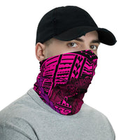 Hawaiian Bandana Polynesian Warrior Kanaka Anchor Neck Gaiter - AH - Pink - Polynesian Pride