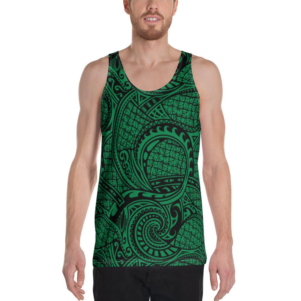 Polynesian Maori Lauhala Green - Hawaii Men's Tank Top Green - Polynesian Pride