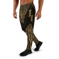 Guam Custom Sweatpant - Polynesian Patterns Gold Color - Polynesian Pride