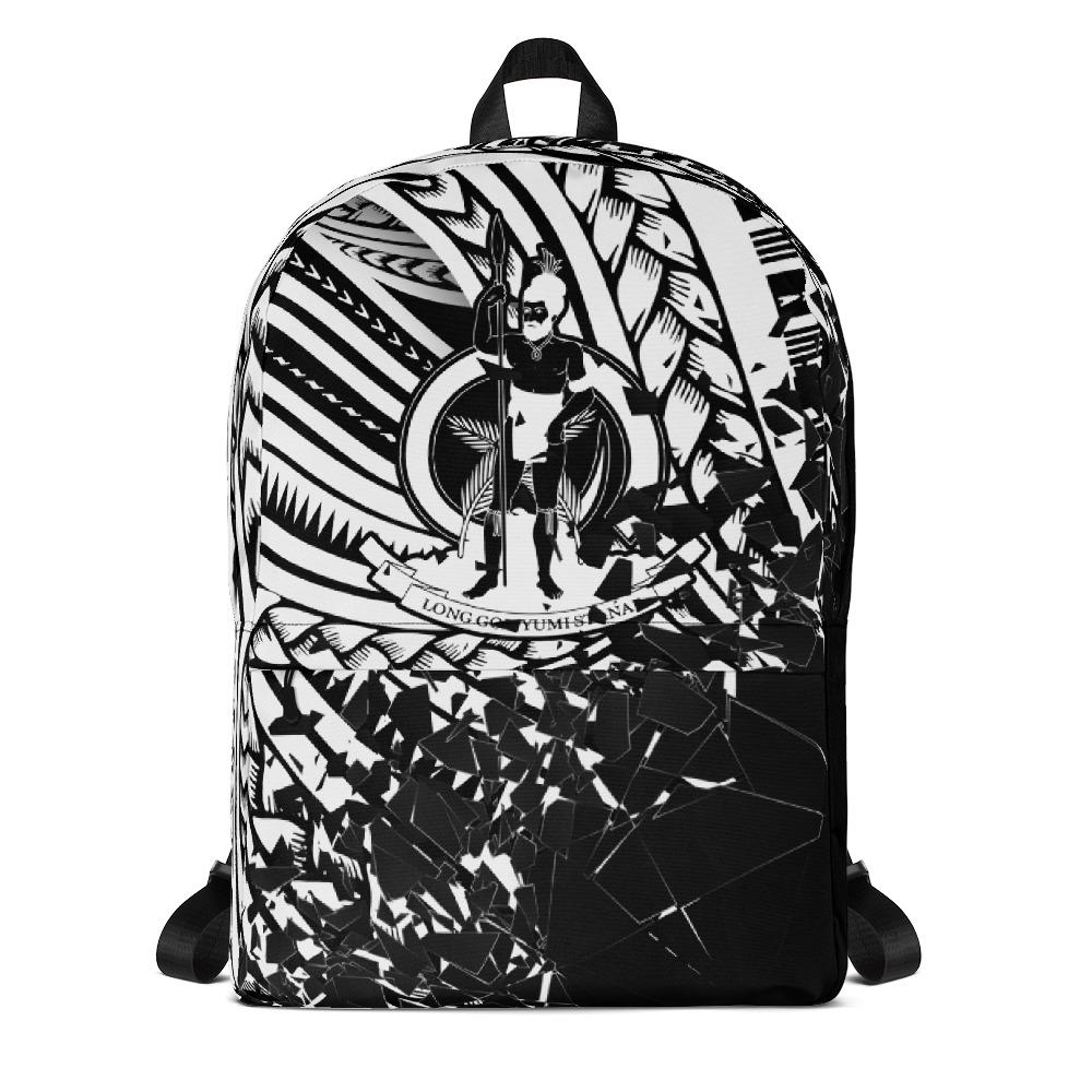 Vanuatu Polynesian Backpack - Broken Mirror WHITE - Polynesian Pride