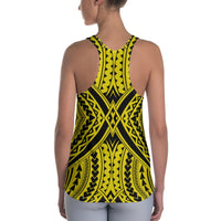 Polynesian Tradition Yellow Hawaii Women's Racerback Tank Top - Polynesian Pride