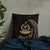 Vanuatu Polynesian Basic Pillow - Gold Tribal Wave Pillow 22×22 Black - Polynesian Pride