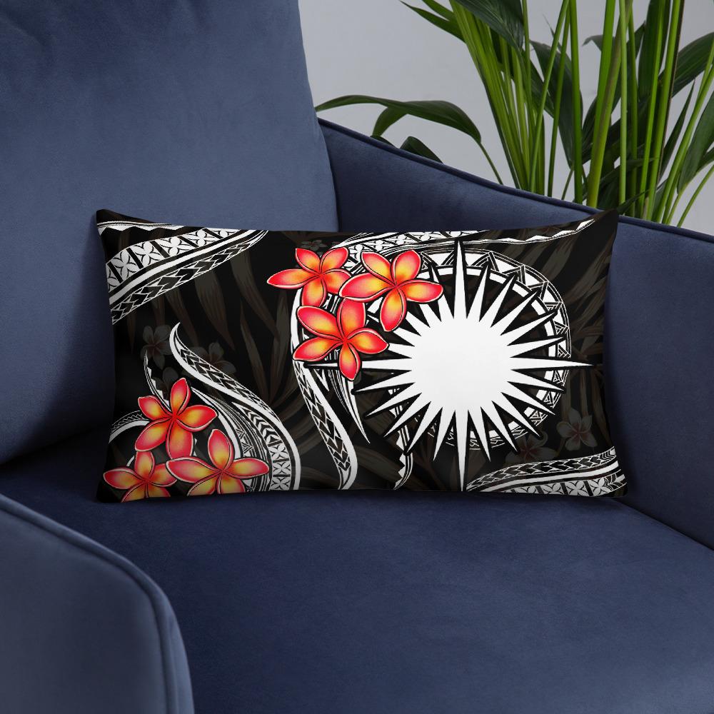 Marshall Islands Polynesian Pillow - White Plumeria - Polynesian Pride