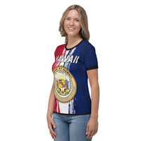 Personalized Hawaii Polynesian Seal Of Hawaii Womens T Shirt Oliver Style - Polynesian Pride