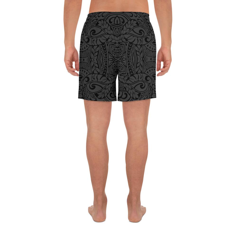 Polynesian Culture Gray Men's Athletic Long Shorts - Polynesian Pride