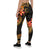 American Samoa Polynesian Women Legging - Gold Plumeria - Polynesian Pride