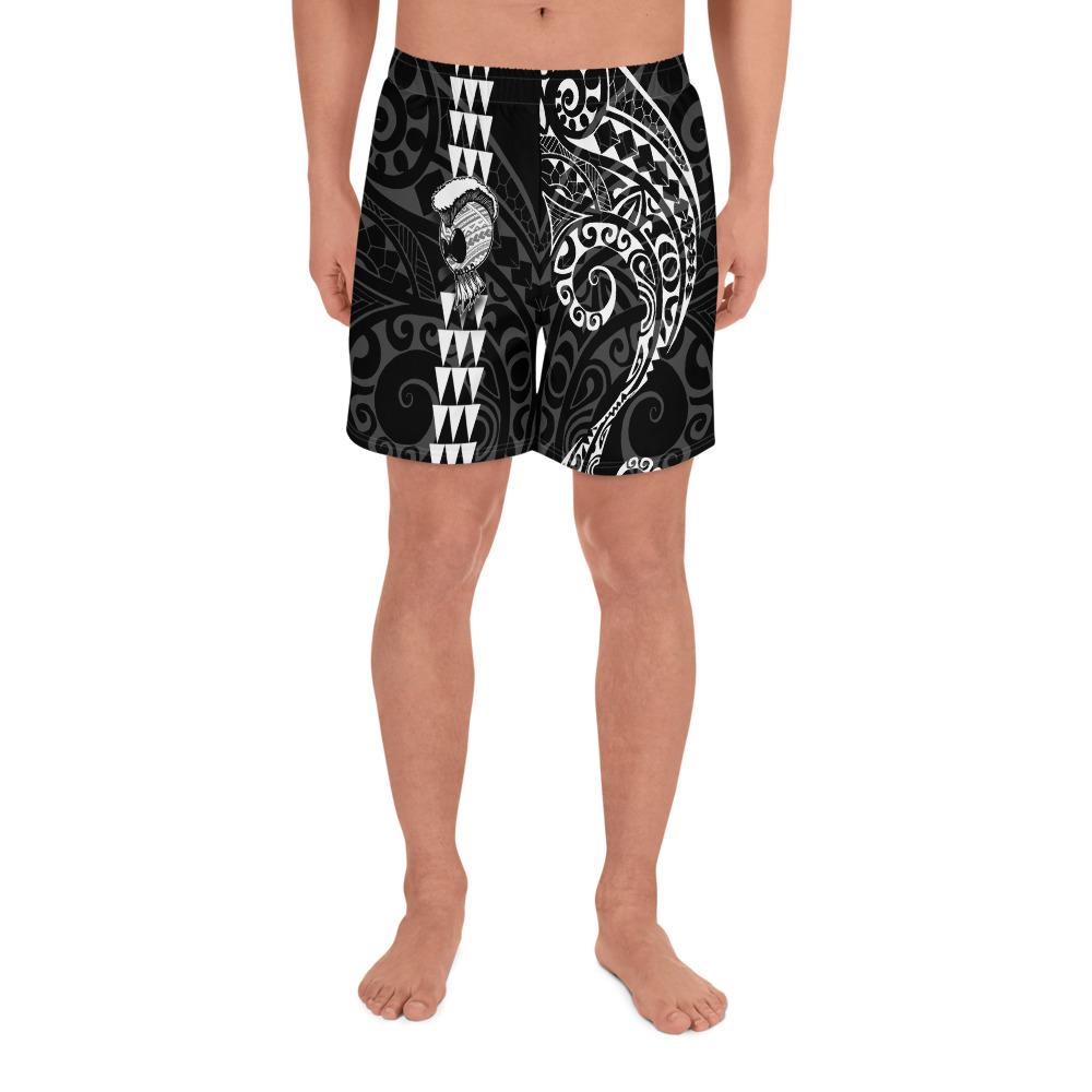 Hawaii Warrior Men's Shorts White Art - Polynesian Pride