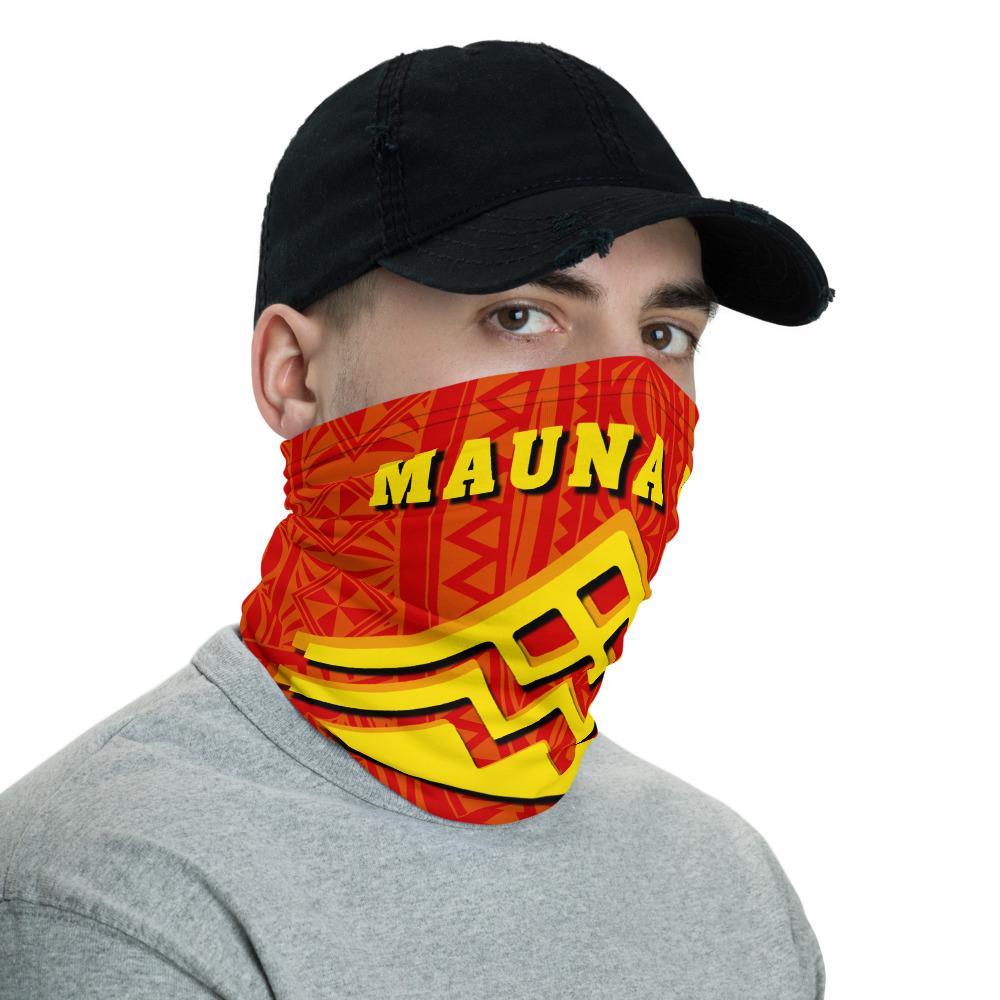 Hawaiian Bandana Mauna Kea Nation Polynesian Neck Gaiter - AH - Red - Polynesian Pride