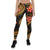 American Samoa Polynesian Women Legging - Gold Plumeria Gold - Polynesian Pride