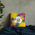 Niue Polynesian Pillow - Hibiscus Surround Pillow 18×18 Yellow - Polynesian Pride