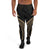Tokelau Polynesian Sweatpant - Gold Tribal Wave Unisex Black - Polynesian Pride