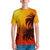 Summer Sunshine Coconut Tree Silhouette Hawaii Mens T Shirt Unisex Yellow - Polynesian Pride