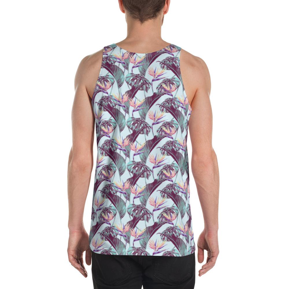 Tropical Monstera Leaf Hawaii Men's Tank Top AH - Polynesian Pride