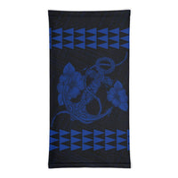 Hawaii Bandana Kakau Polynesian Anchor Neck Gaiter - Blue - Polynesian Pride
