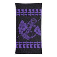 Hawaii Bandana Kakau Polynesian Anchor Neck Gaiter - Purple - Polynesian Pride