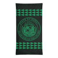 Hawaii Bandana Kakau Polynesian Coat Of Arms Neck Gaiter - Green - Polynesian Pride