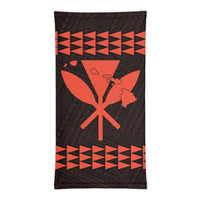 Hawaii Bandana Kakau Polynesian Kanaka Map Neck Gaiter - Orange - Polynesian Pride