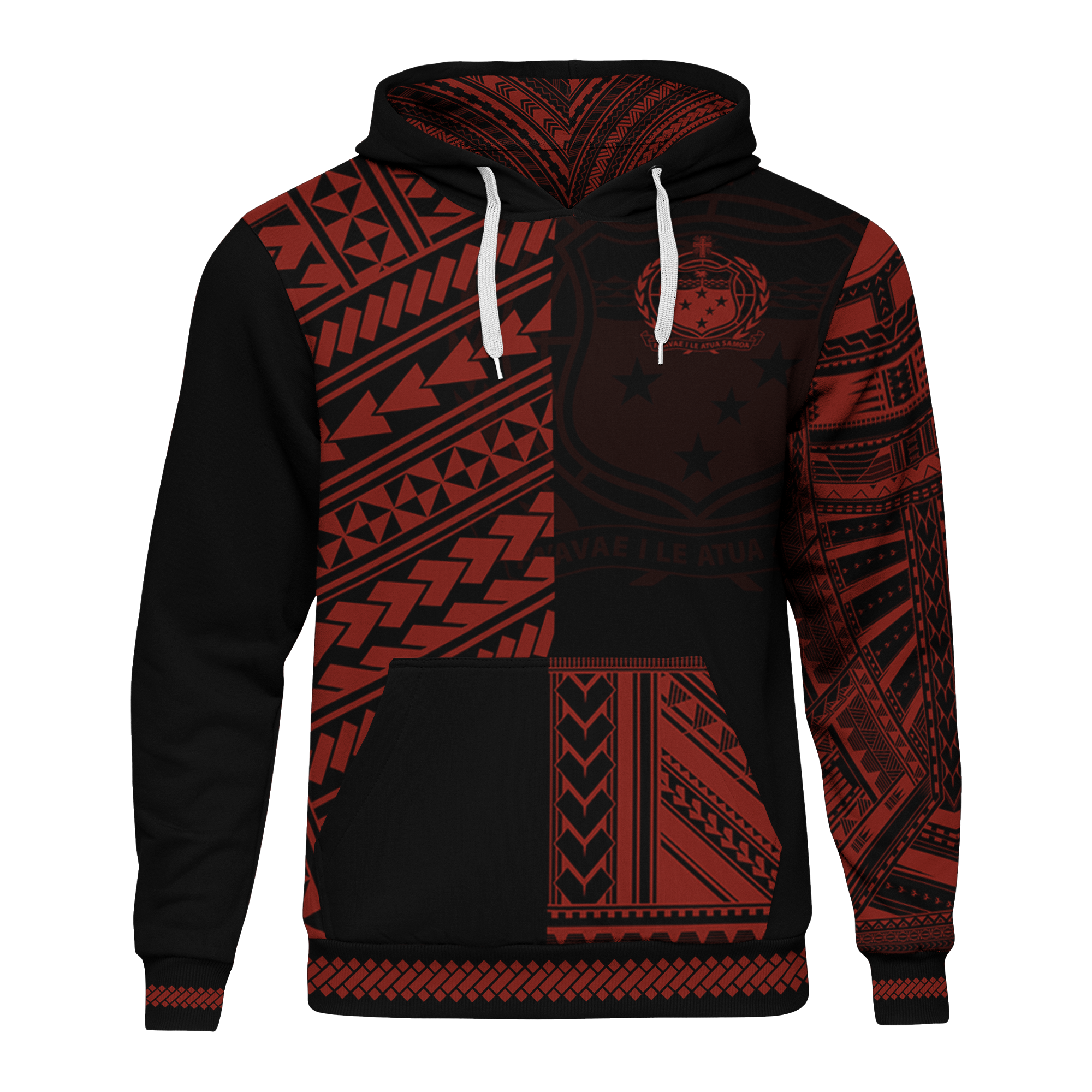 Samoa Hoodie Polynesian Portion Red Version Unisex Red - Polynesian Pride