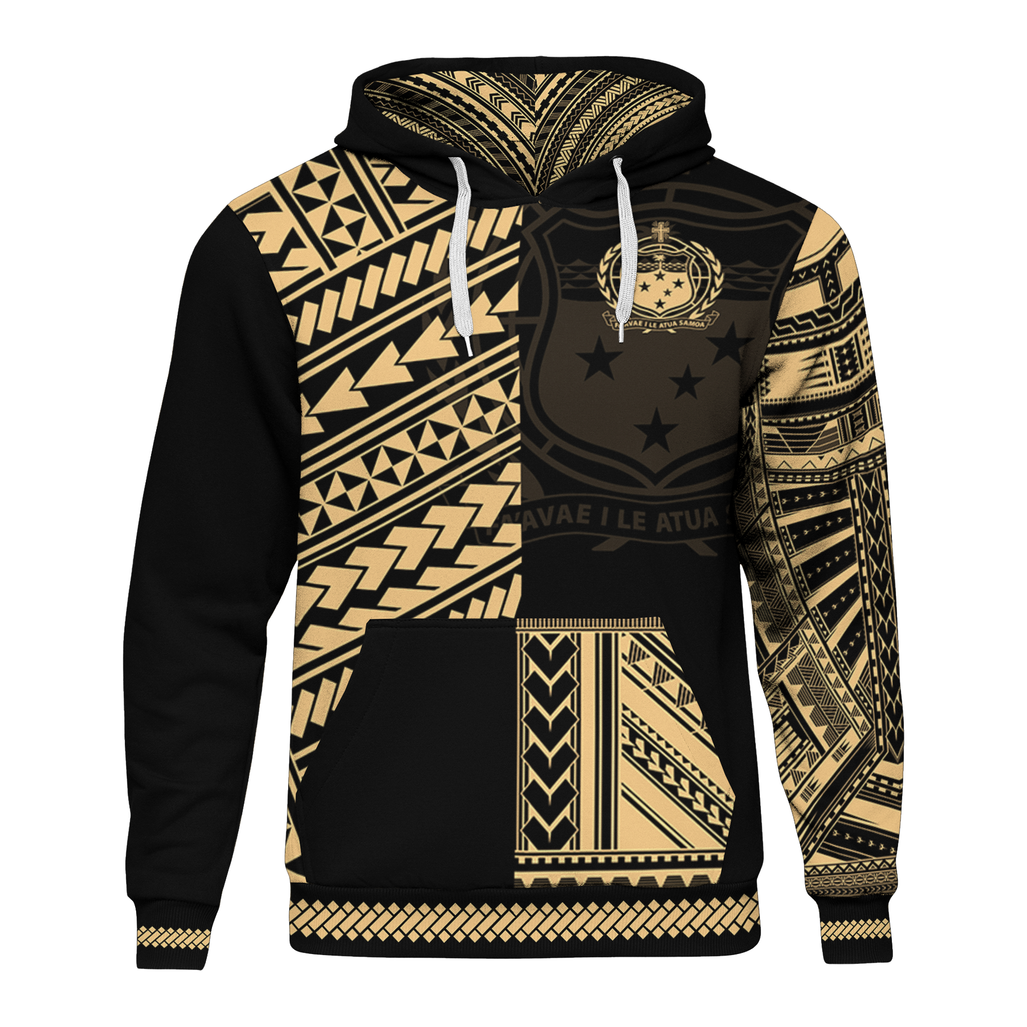 Samoa Hoodie Polynesian Portion Gold Version Unisex Gold - Polynesian Pride