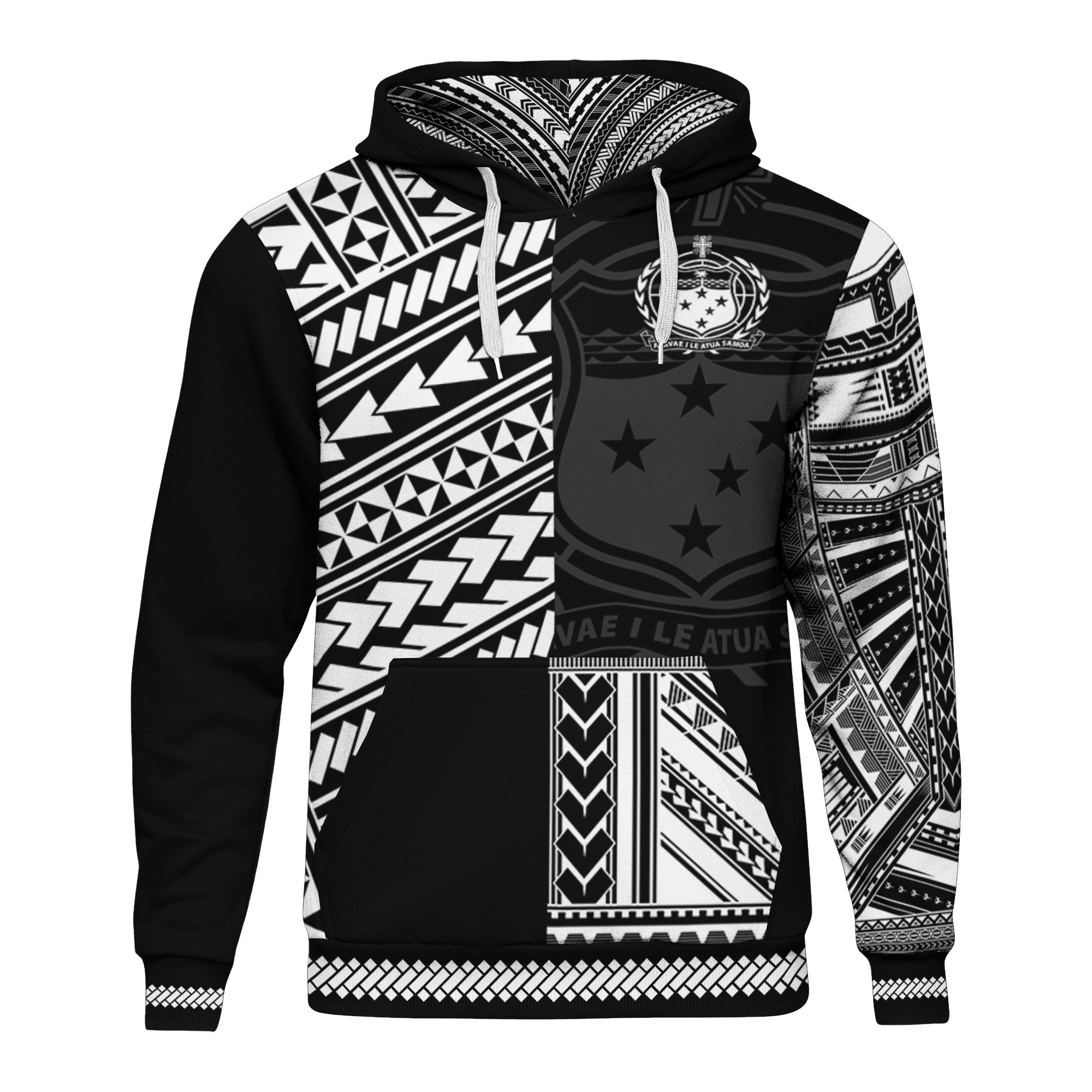 Samoa Hoodie Polynesian Portion Version Unisex Black - Polynesian Pride