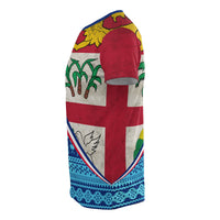 Fiji T Shirt Fijian Flag Tapa Pattern - Polynesian Pride