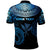 Hawaii Custom Polo Shirt Unique Serrated Texture Blue - Polynesian Pride