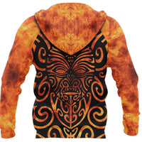 Maori Hoodie Moko Fire - Polynesian Pride