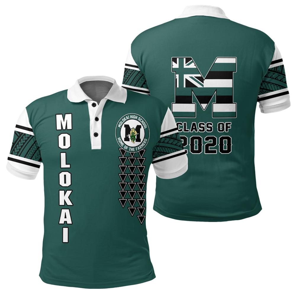 Custom Hawaii Polo Shirt Molokai High Custom Your Class Polo Shirt Unisex Green - Polynesian Pride