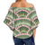 Hawaii Plumeria Tropical Leaf Off Shoulder Waist Wrap Top - Greeness - AH - Polynesian Pride