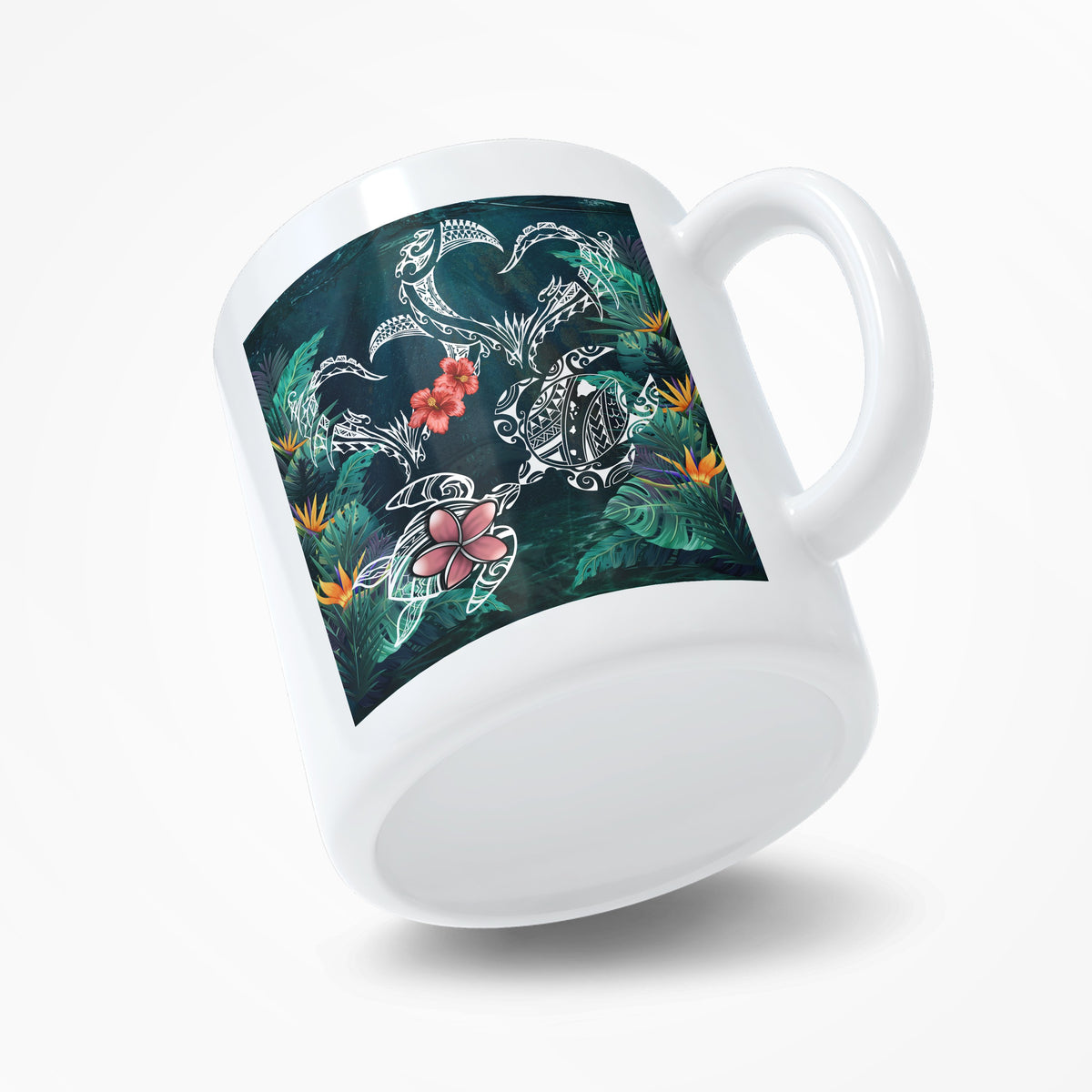 Hawaii Turtle Tropical Mug - Heart Polynesian - AH - Polynesian Pride