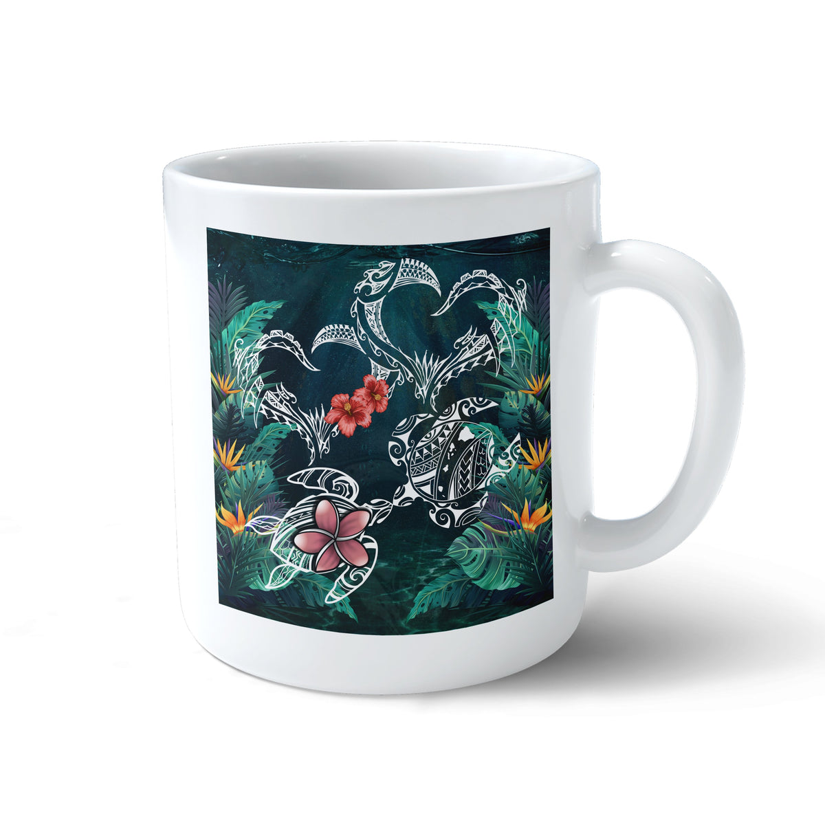 Hawaii Turtle Tropical Mug - Heart Polynesian - AH - Polynesian Pride