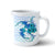 (Personalized) Hawaii Couple Shark Hibiscus Polynesian Mug - Blue - Mina Style - AH - Polynesian Pride