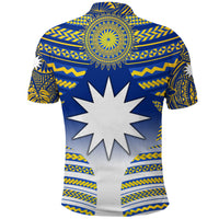 Nauru Polynesian Flag Polo Shirt Creative Style Blue NO.1 LT8 - Polynesian Pride