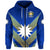 Custom Nauru Polynesian Flag Zip Hoodie Creative Style Blue, Custom Text and Number LT8 - Polynesian Pride