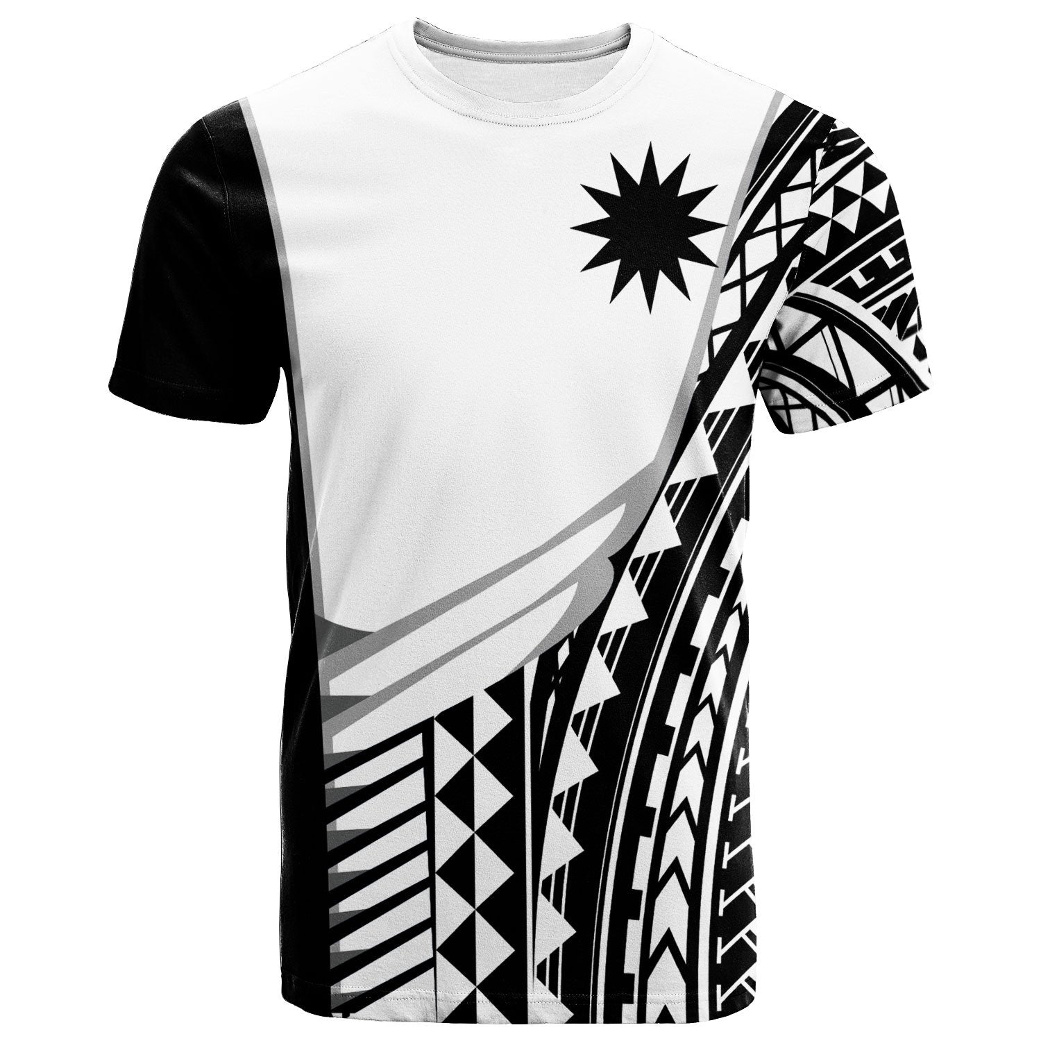 Nauru Custom T Shirt Athletes Style Unisex White - Polynesian Pride