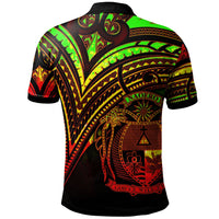 Nauru Polo Shirt Reggae Color Cross Style - Polynesian Pride