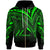 Nauru Zip Hoodie Green Color Cross Style Unisex Black - Polynesian Pride