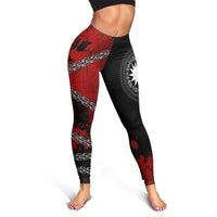 Nauru Polynesian Women's Leggings - Polynesian Chain Style - Polynesian Pride
