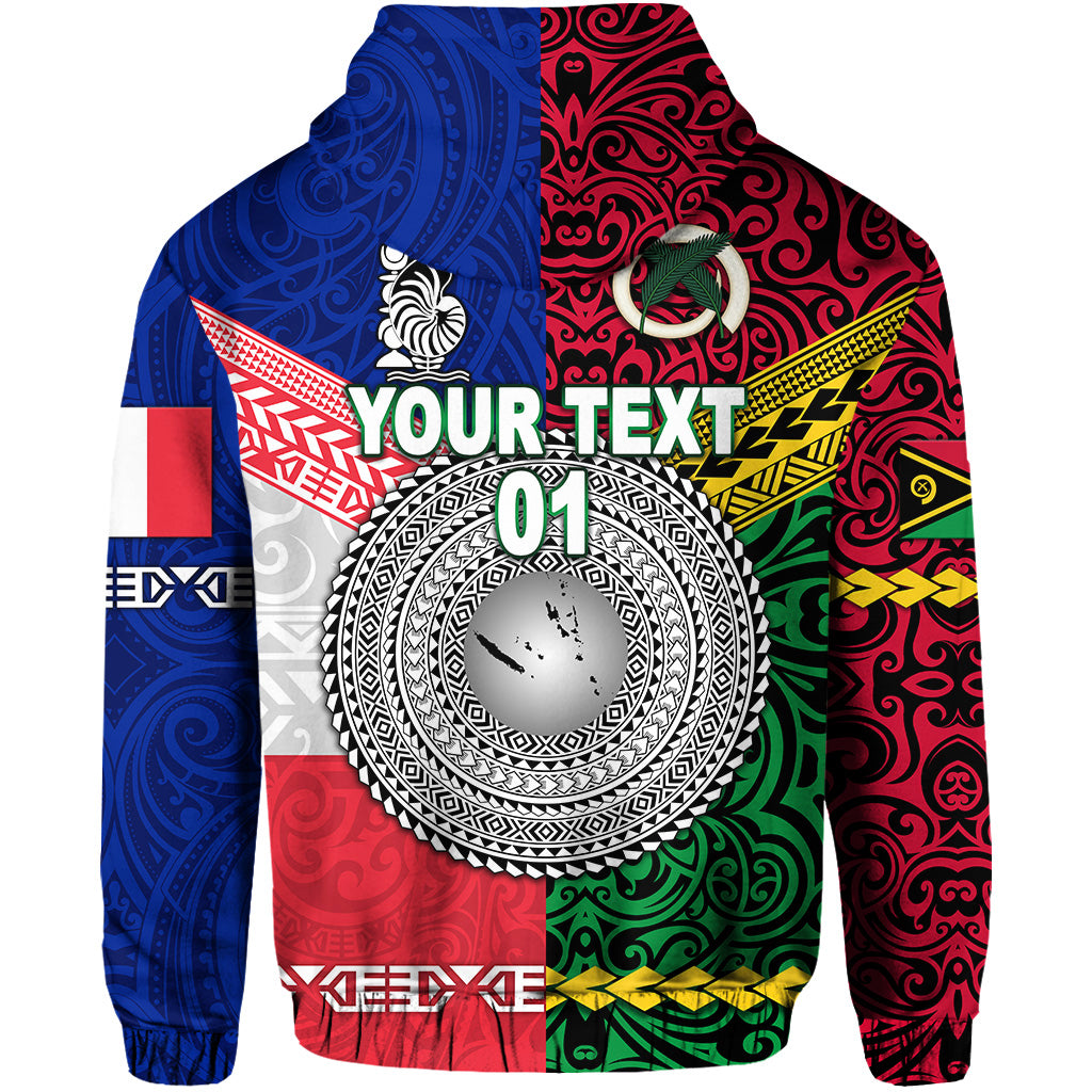 Custom Vanuatu New Caledonia Flag Style Hoodie Together LT8 - Polynesian Pride