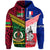 Custom Vanuatu New Caledonia Flag Style Zip Hoodie Together LT8 - Polynesian Pride