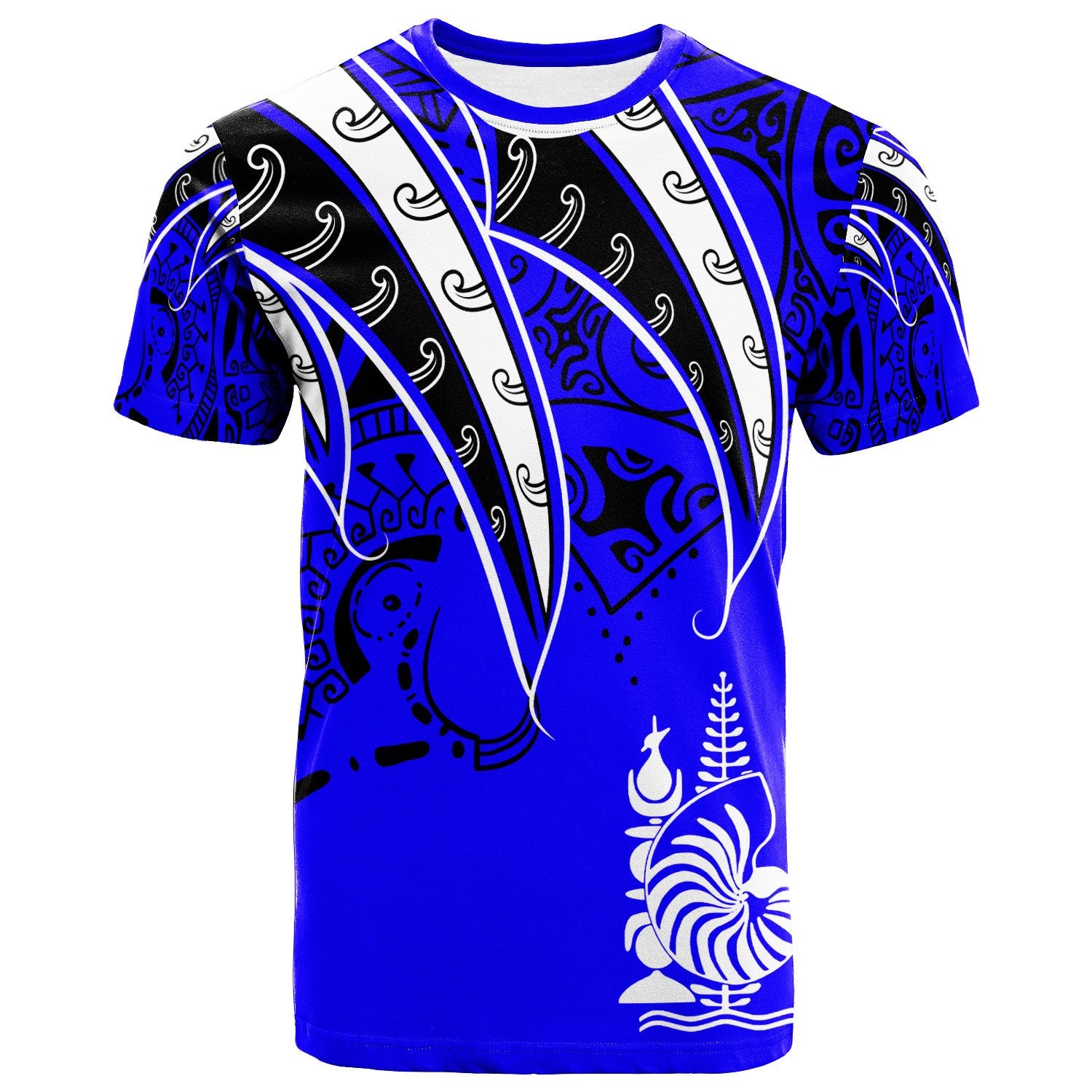 New Caledonia T Shirt Tropical Leaf Blue Color Unisex Blue - Polynesian Pride