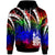 New Caledonia Hoodie Tropical Leaf Rainbow Color Unisex Rainbow - Polynesian Pride